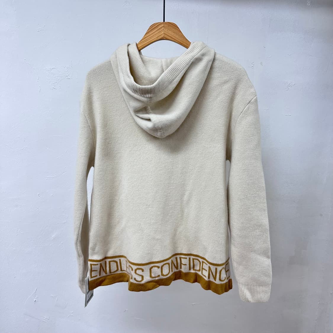 (새상품) 도호 DOHO 여성 울 니트 후드 55 (가슴단면51) J32 상품이미지5