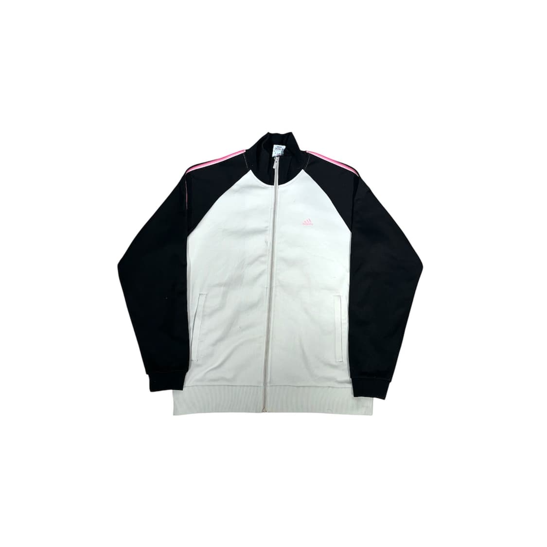 아디다스 블랙 화이트 핑크 삼선 트랙탑 져지 L 상품이미지5