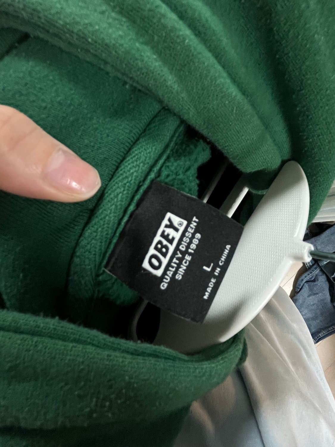 오베이 Mind Control 그린 후드티 L obey 상품이미지2