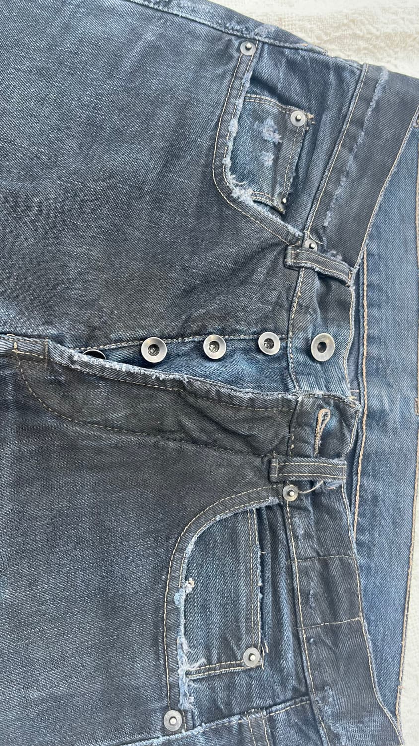 Rick Owens DRKSHDW waxed destroy jeans 상품이미지5