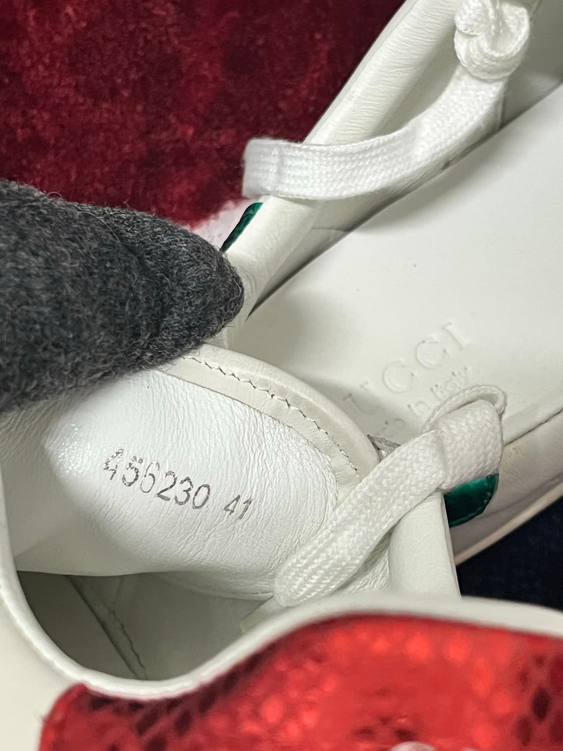 구찌 에이스 스네이크 자수 스니커즈:41(260~265) 상품이미지7