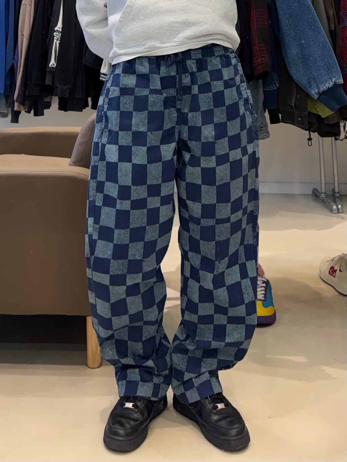 반스 체커보드 레인지 엘라스틱 팬츠 상품이미지4