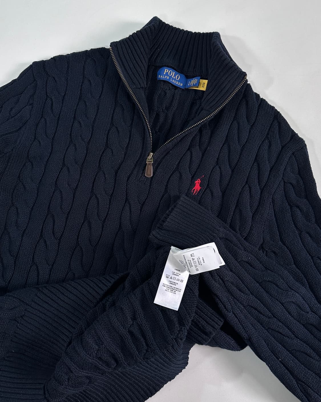 폴로 랄프로렌 네이비 케이블 반집업 니트 (va.17) 상품이미지2