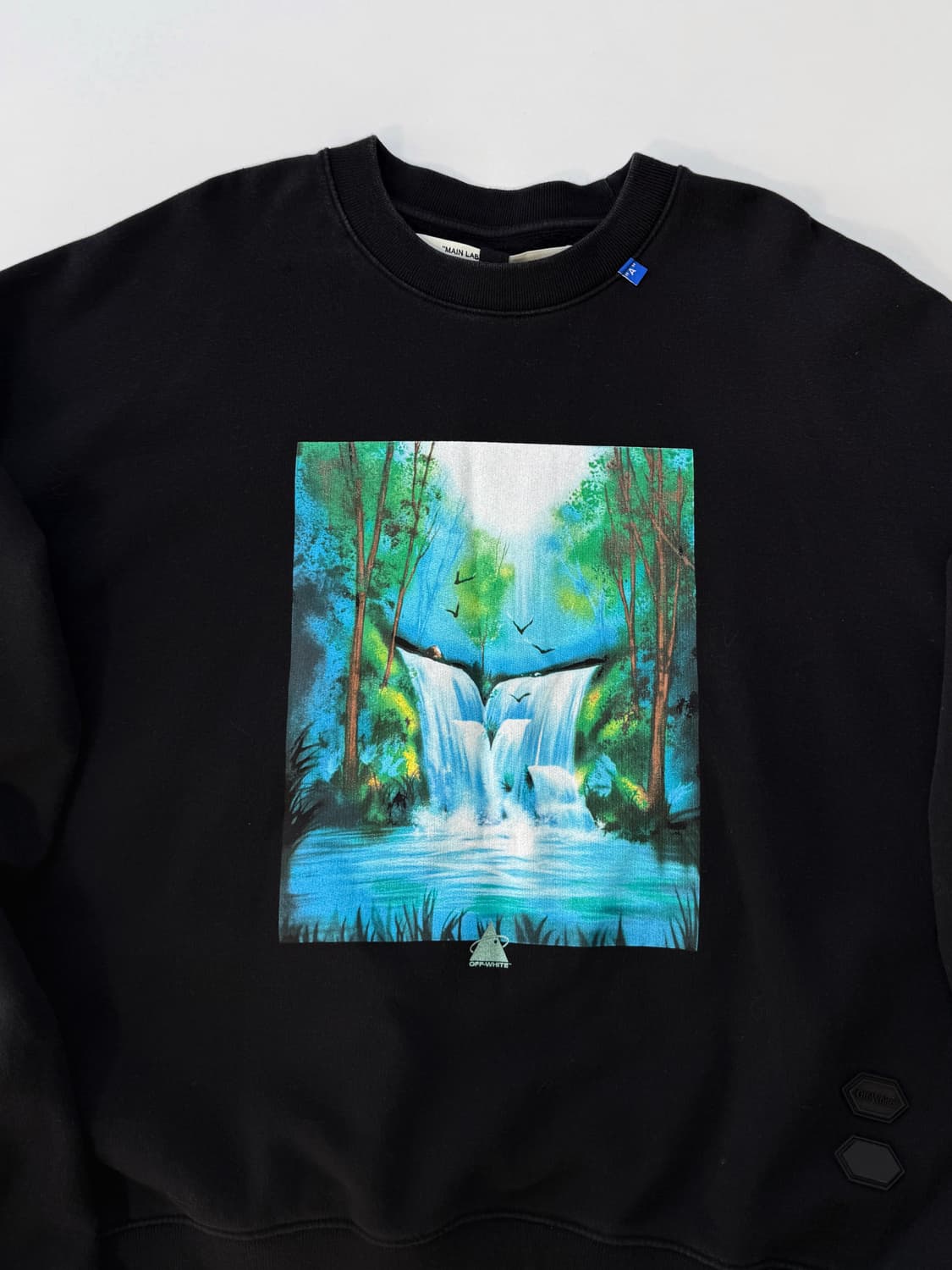 오프화이트 오버사이즈 19fw 워터폴 에로우 스웻셔츠 상품이미지5