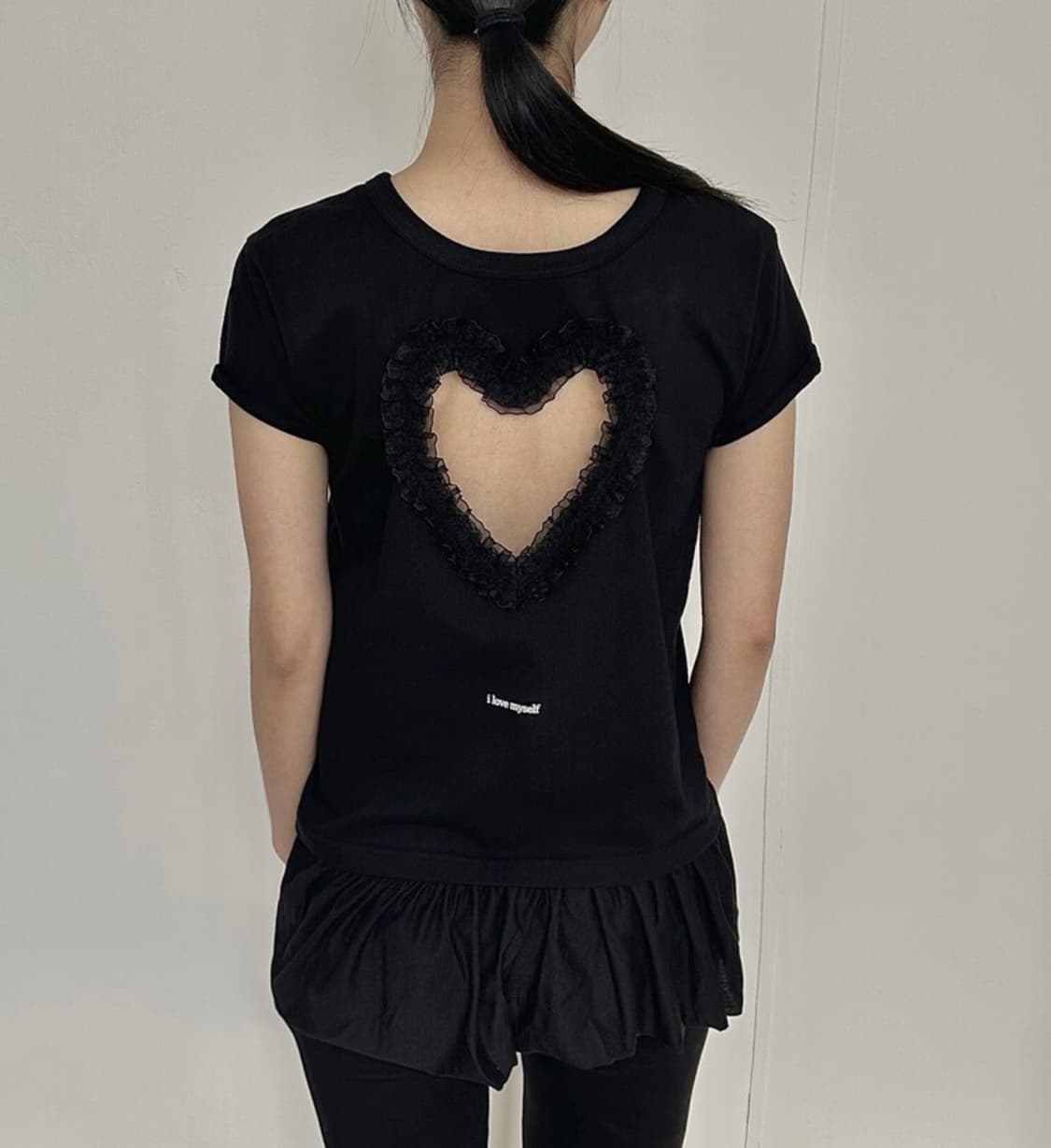 동은 Slogan Short Sleeved T-shirt, black ( 상품이미지1