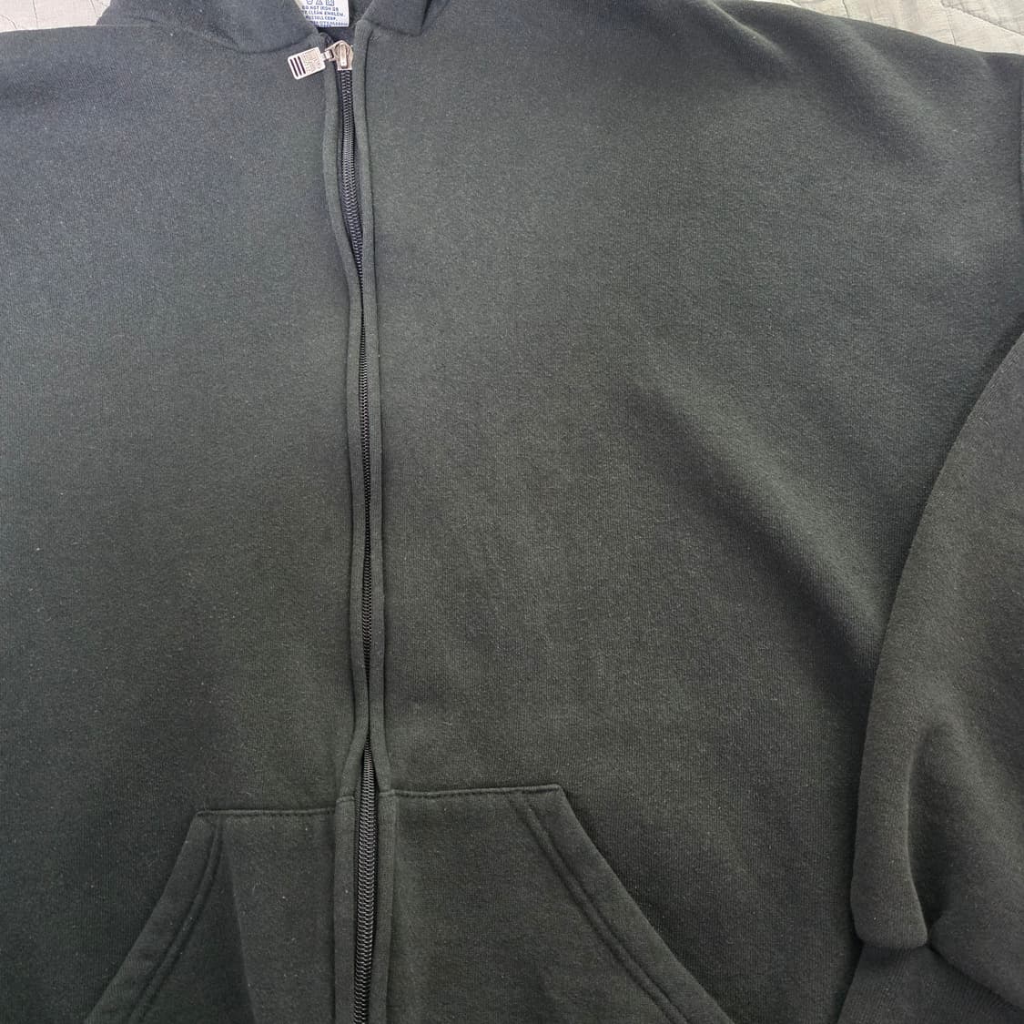 [XXL] 90s 빈티지 러셀 애슬레틱 후드집업 블랙 라이트페이드 상품이미지2