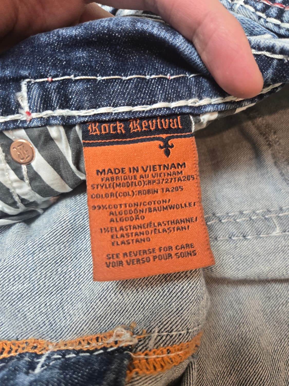 락리바이벌 로빈 테이퍼 진 청바지 상품이미지5