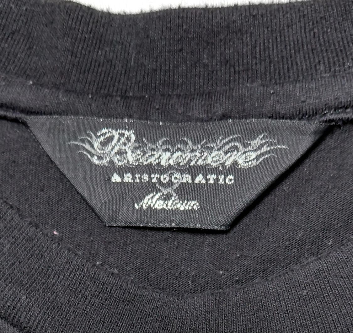 [M] Bermereve 아리스토크래틱 해골 그래픽 락시크 티셔츠 상품이미지5