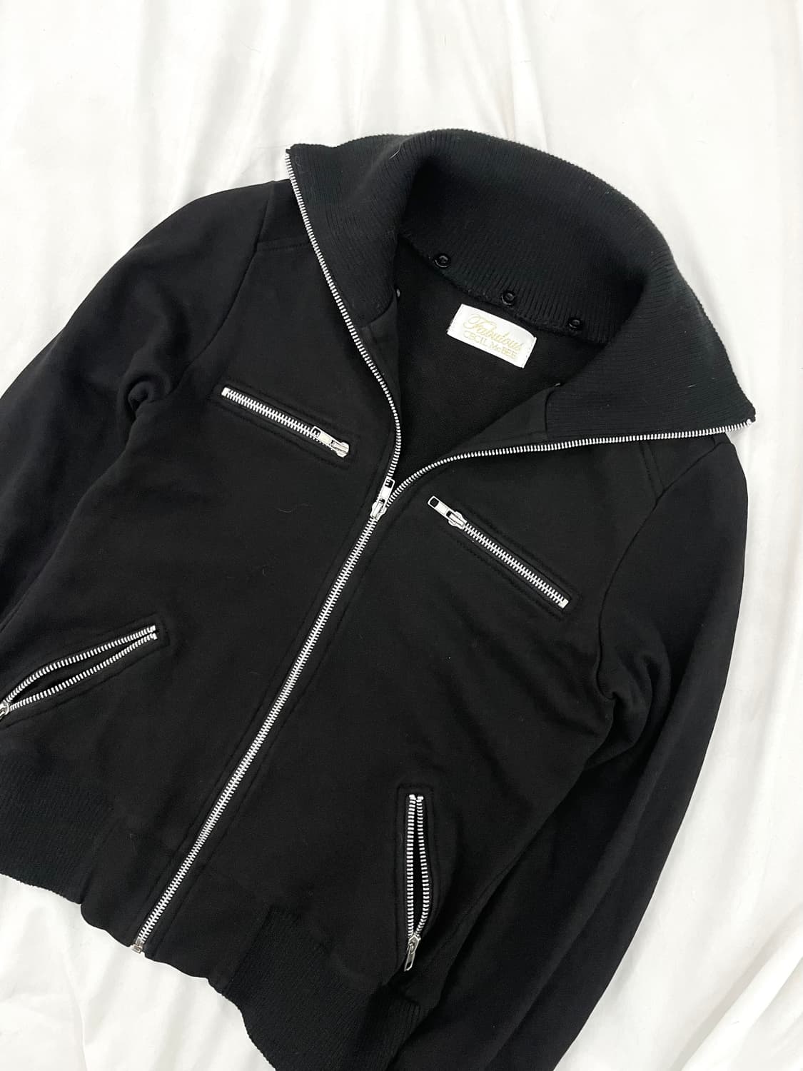  Zipper details black zip-up jacket 상품이미지3