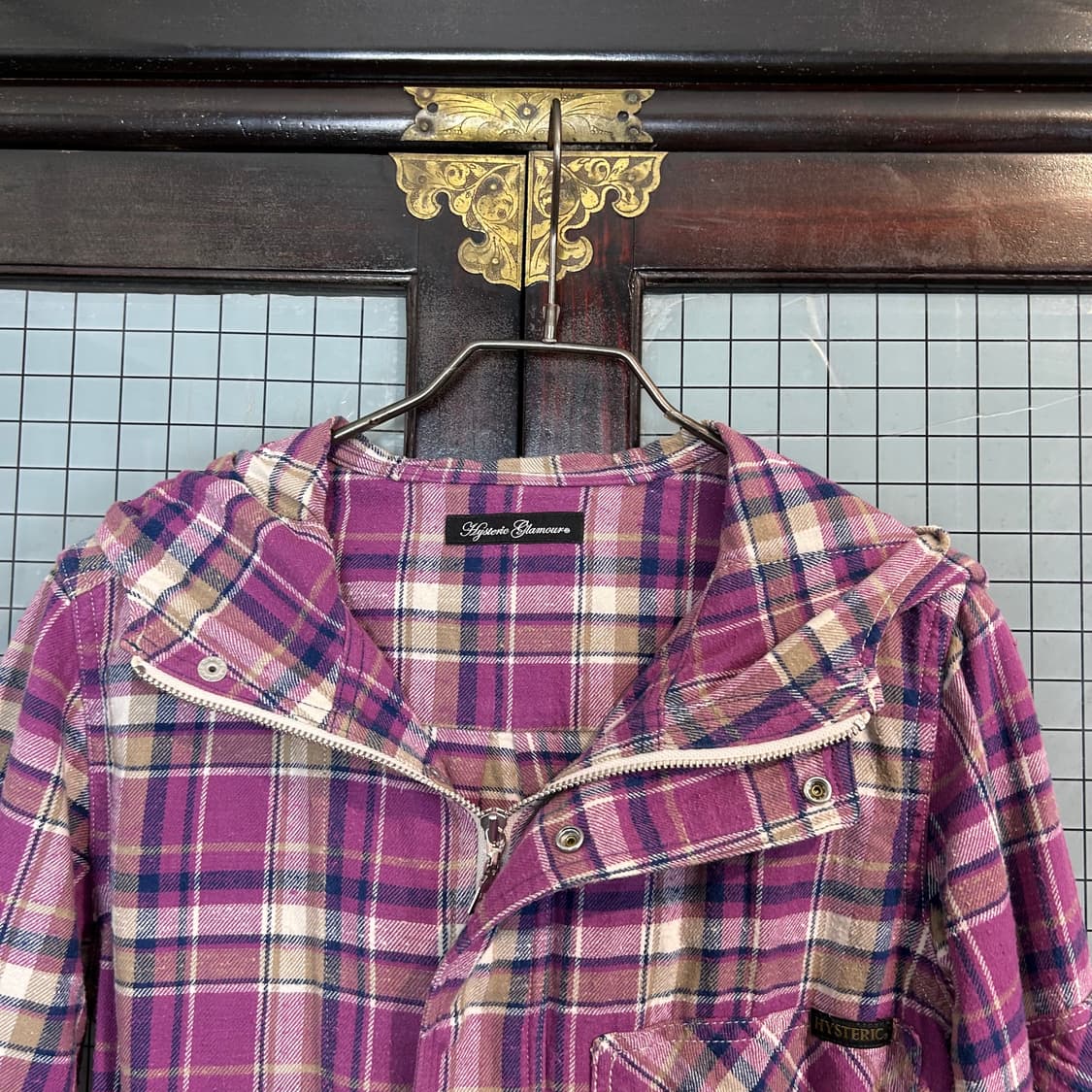 히스테릭 글래머 타탄체크 플란넬 파카 상품이미지6