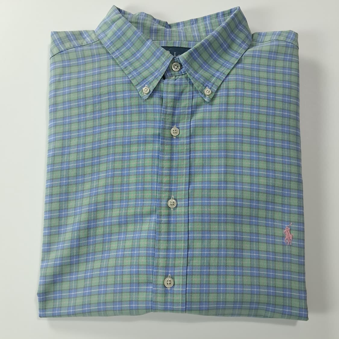 CK306 2XB 폴로 90s 스몰플래드체크 핑크포니 셔츠 남방 상품이미지7
