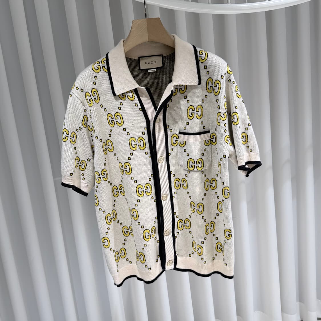 (S/L) / 구찌 GG 로고 코튼 볼링 반팔 셔츠 자켓 상품이미지3