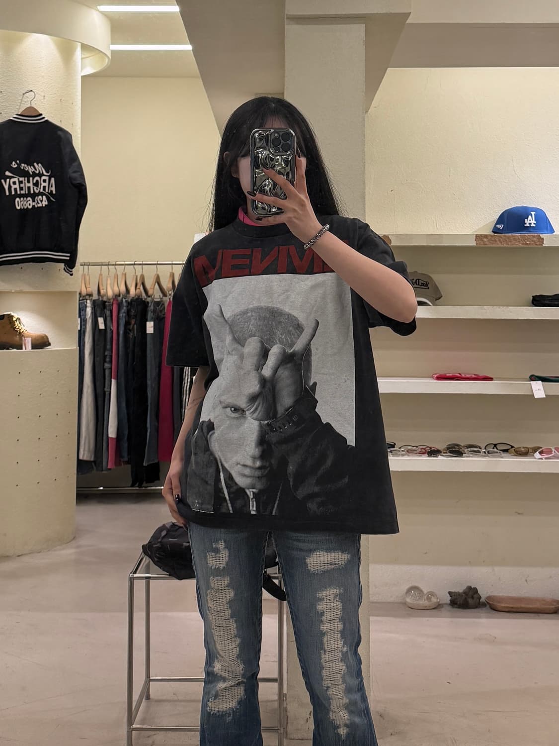 에미냄 2014 몬스터 투어 데빌 혼 반팔티셔츠 U1323 상품이미지1