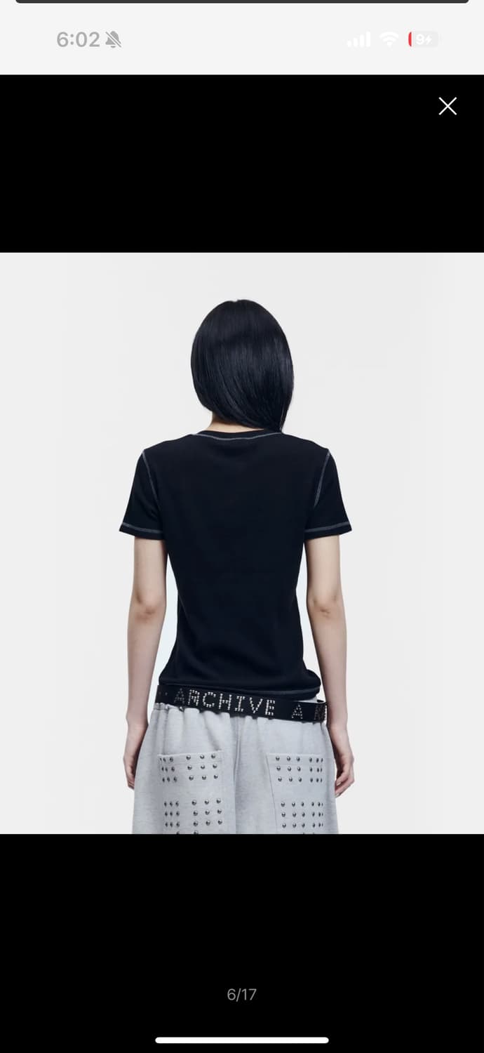 아캄 반팔티 Tread Henry Neck Half Top (Black) 상품이미지5