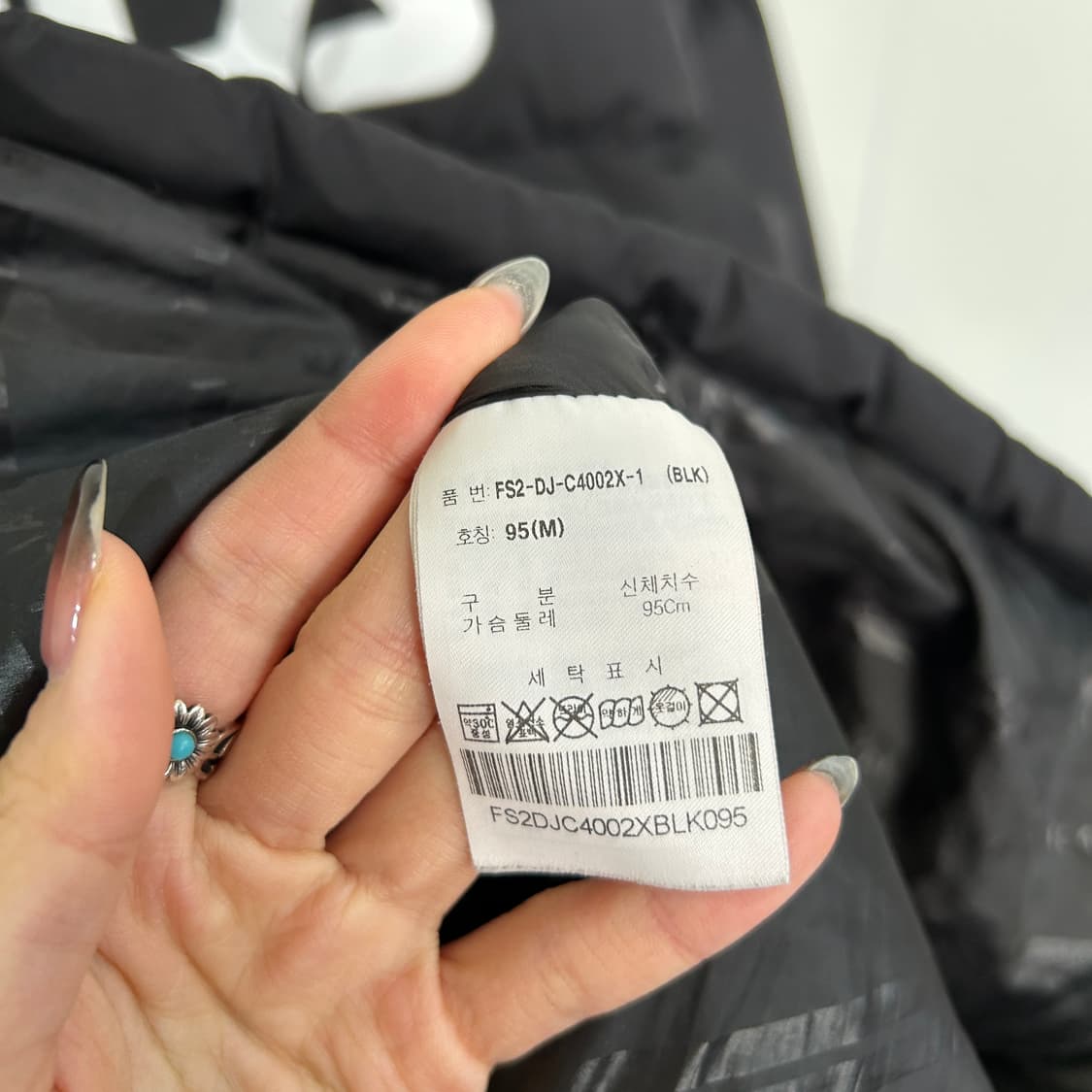 필라 남성 구스다운 롱패딩 95 블랙 상품이미지3