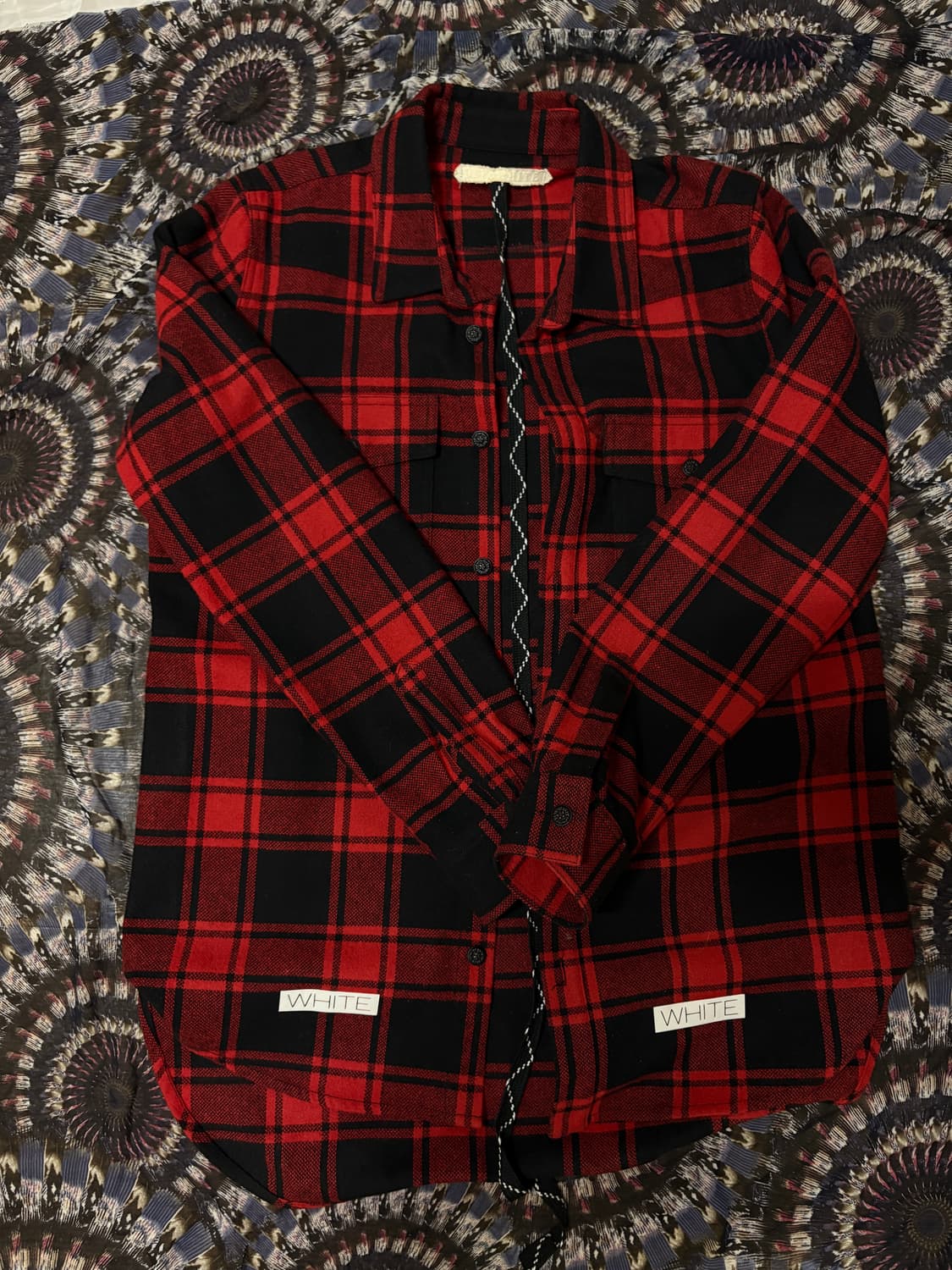 Off white 14fw flannel shirt 상품이미지3