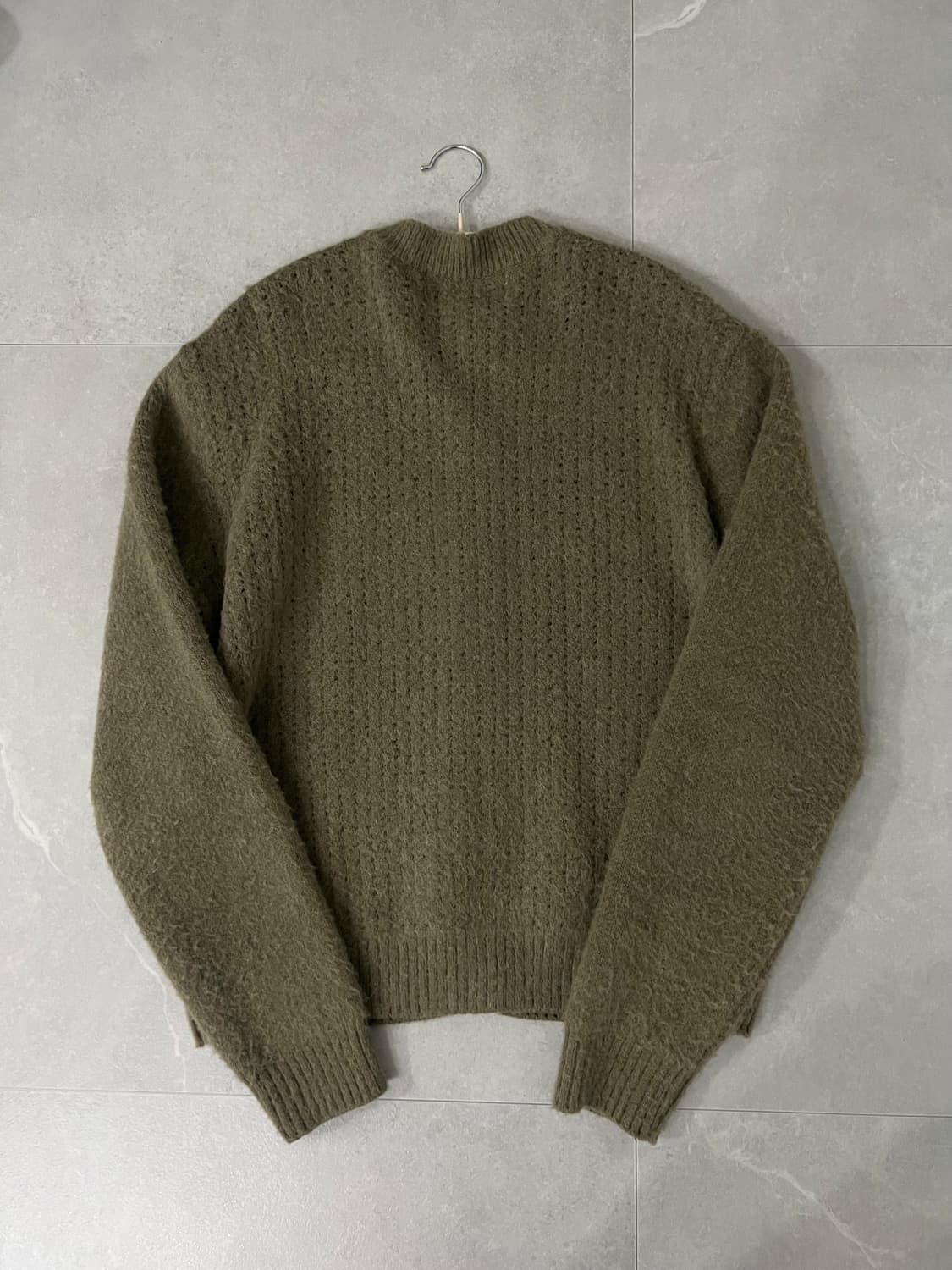 토니웩 알파카 모헤어 가디건 헷지그린 상품이미지2