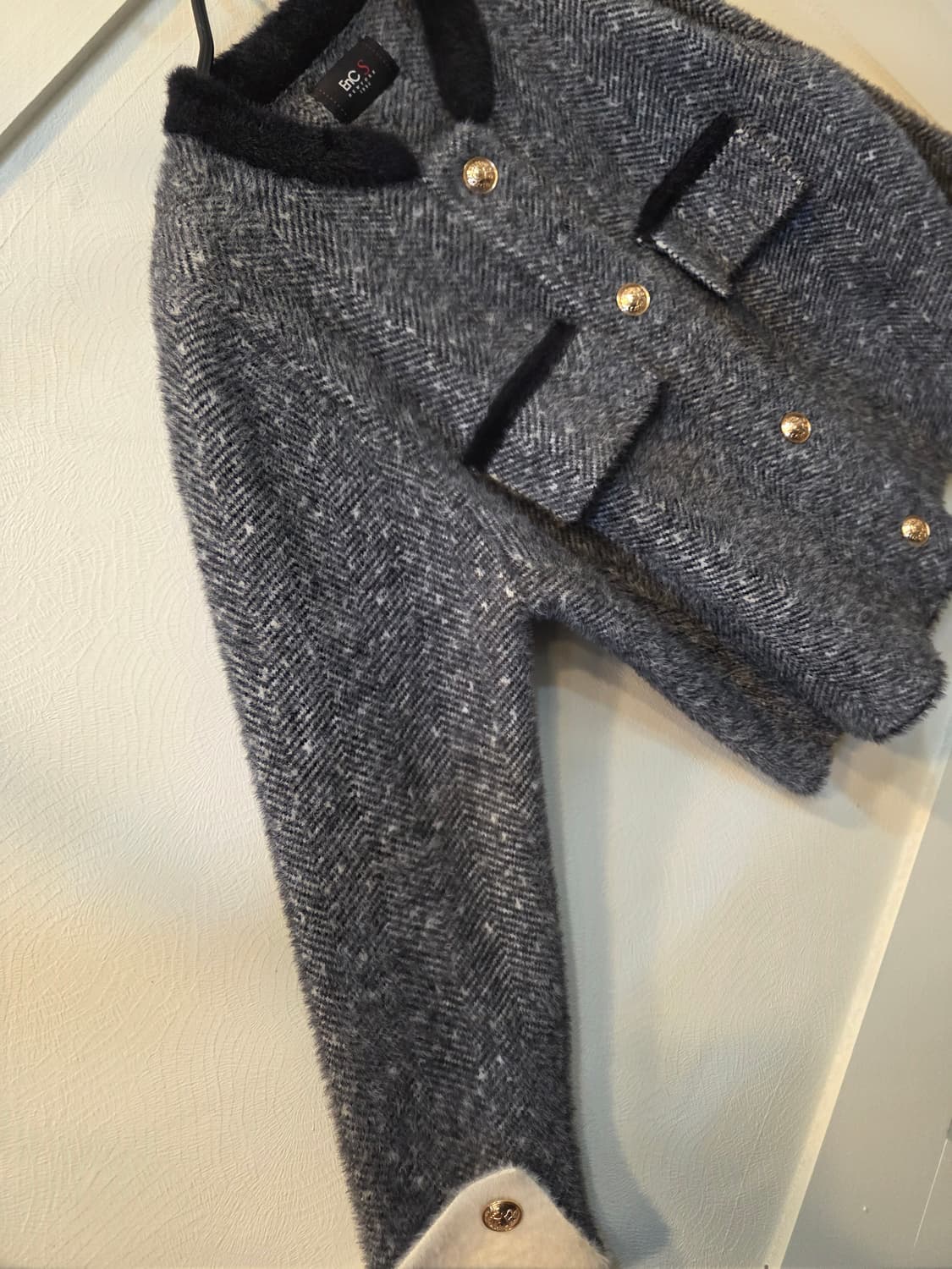 EnC  S 헤링본 배색니트 자켓 상품이미지7