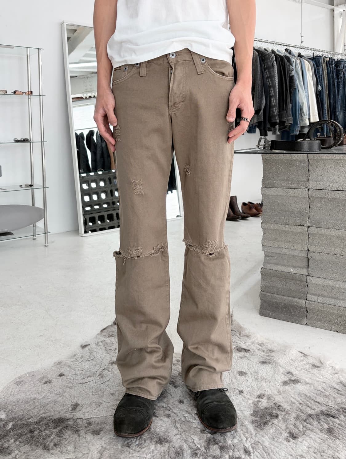 돌체엔가바나 디스트레스 플레어 데님 상품이미지1