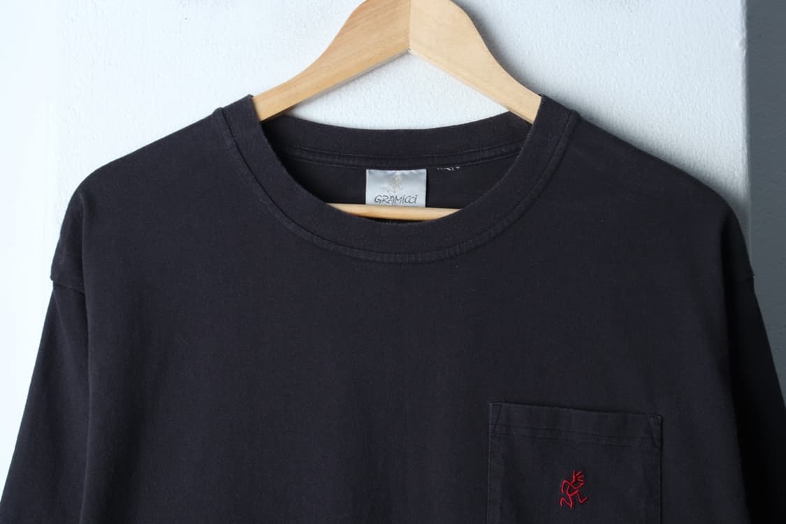 (XL-2XL) 그라미치 반팔 티셔츠 포켓 블랙 에이징-H32243 상품이미지3