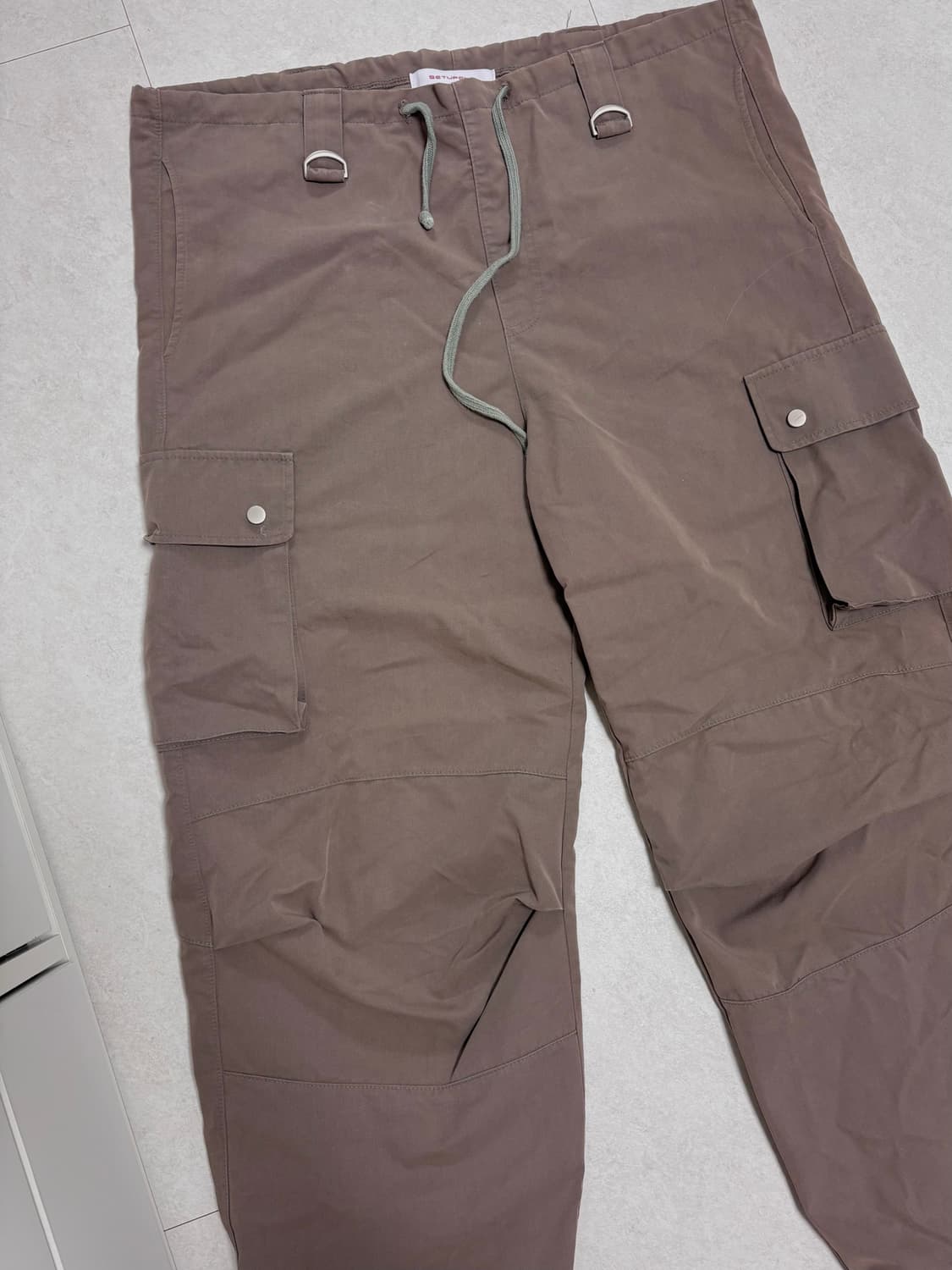 셋업이엑스이 Utility flap button cargo Pant 모카 상품이미지2