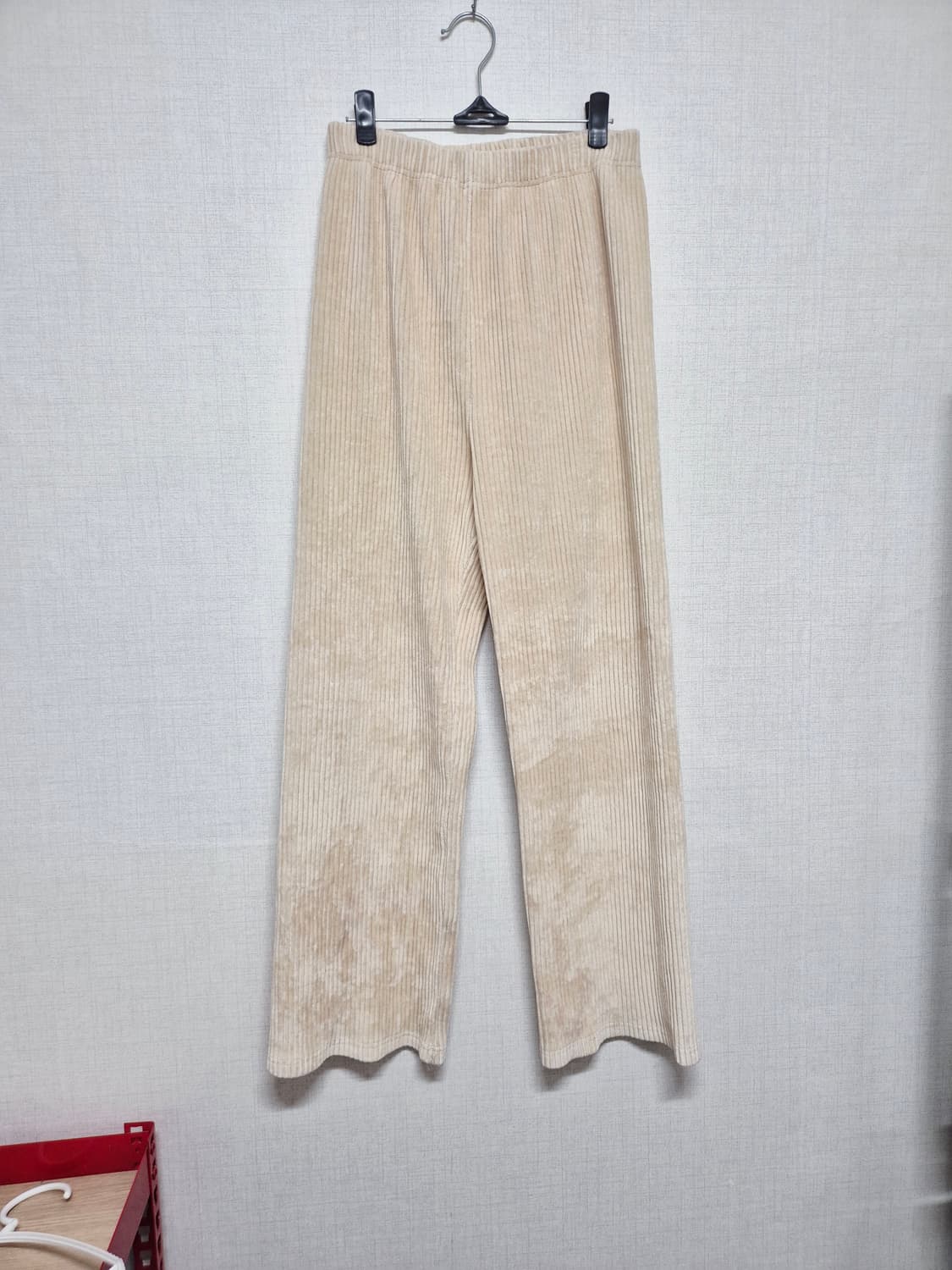 아이보리 골지 밴딩팬츠 상품이미지1