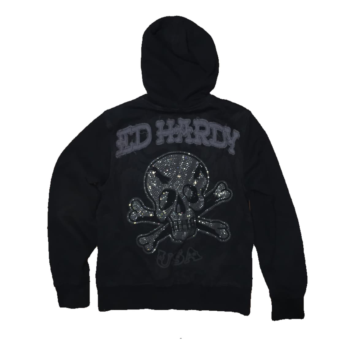 ED HARDY Rhinestone Skull Hoodie S 상품이미지2