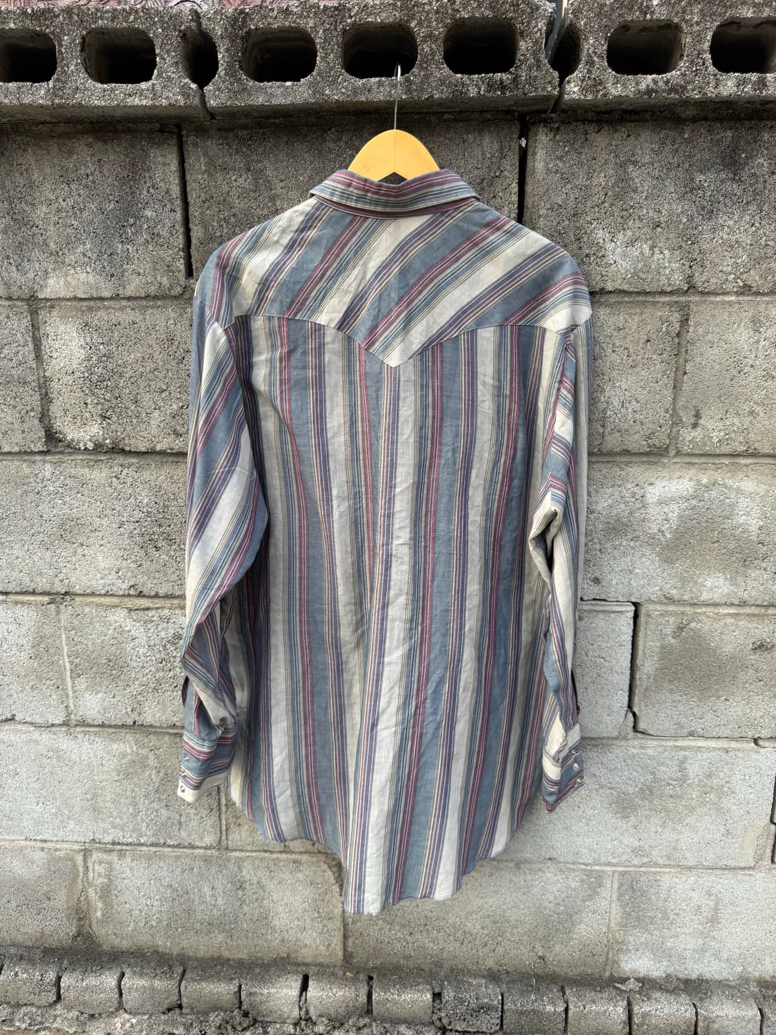 80s 웨스턴프론티어 빈티지 스트라이프 웨스턴 셔츠 상품이미지2