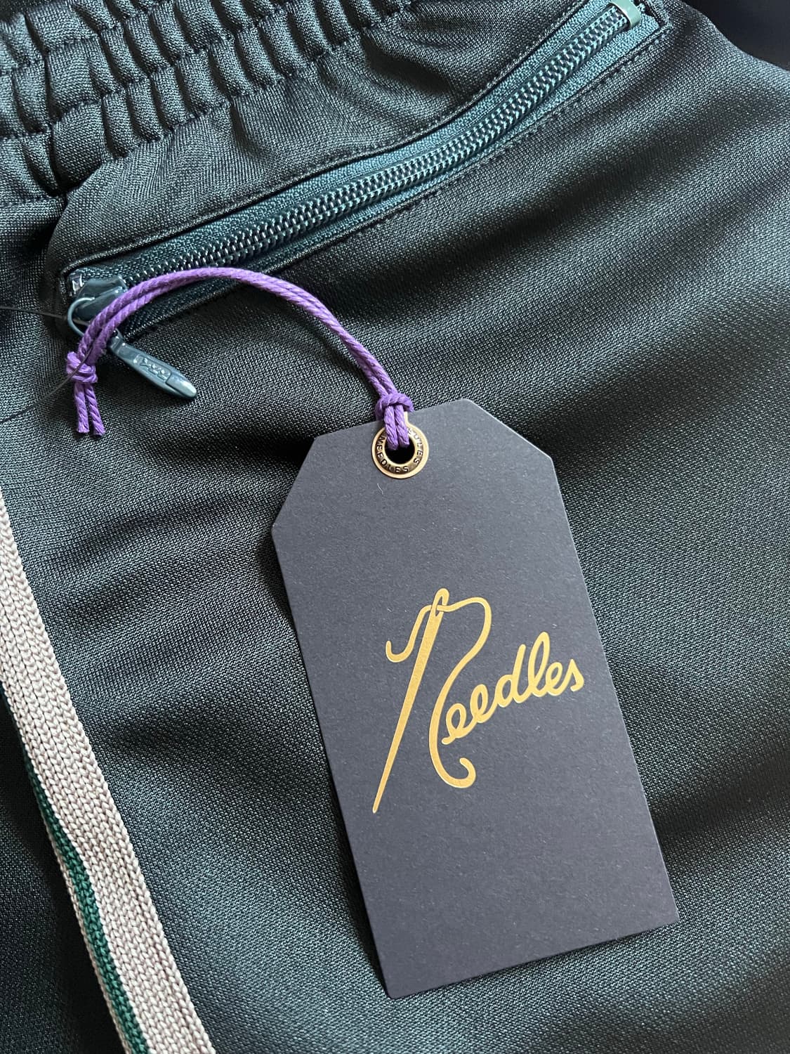 Needles x lhp H.D. 트랙 팬츠 폴리 스무스 다크 그린 상품이미지3