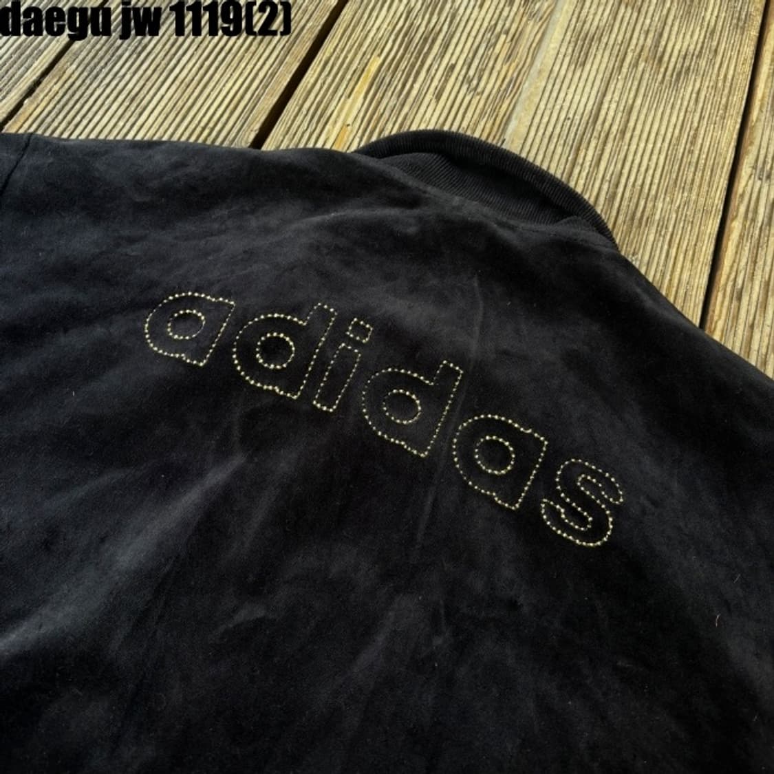 아디다스 벨벳 져지집업 검금 상품이미지1