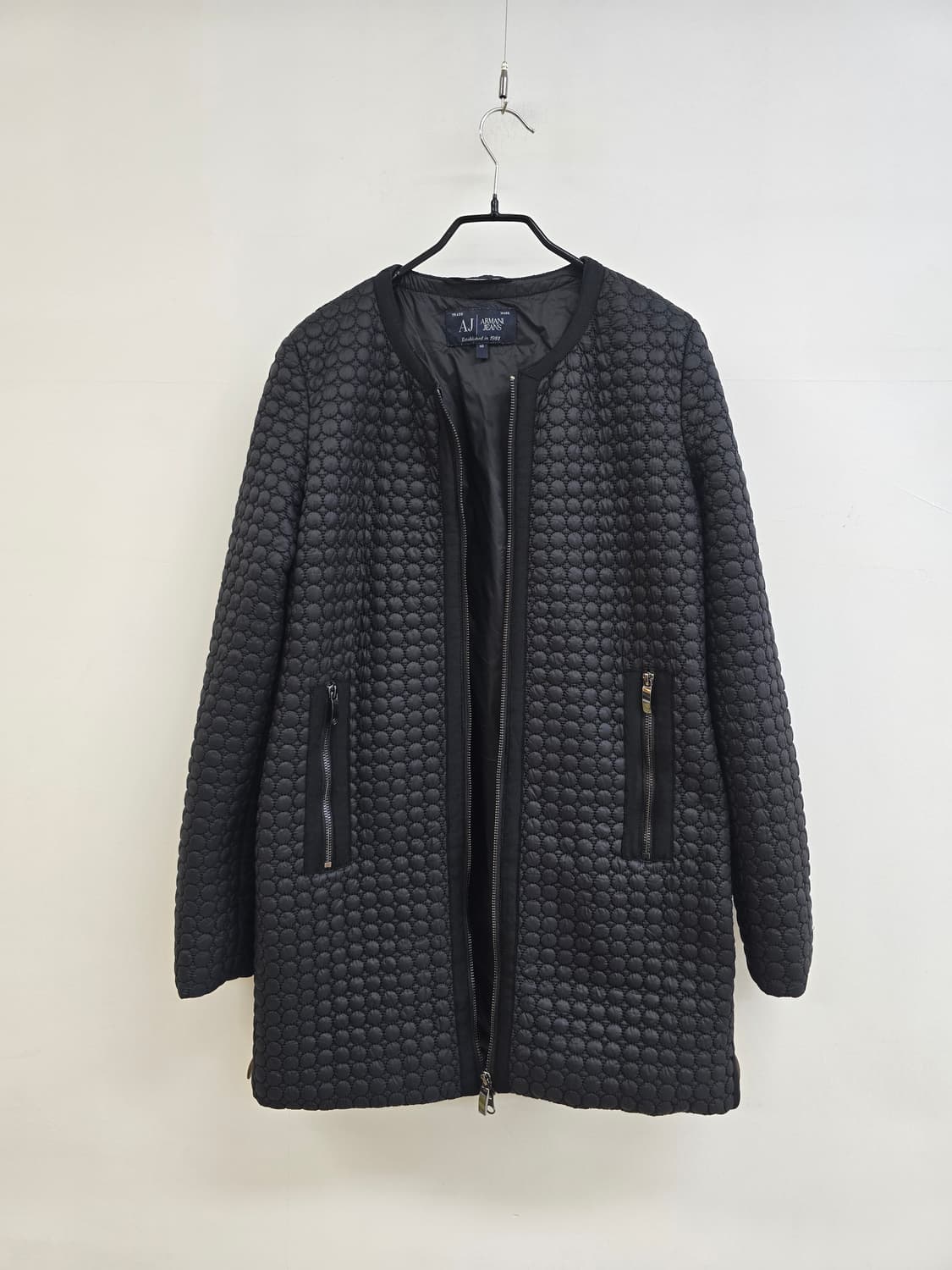 아르마니진스 텍스쳐 퀼팅 집업 패딩 자켓 상품이미지2