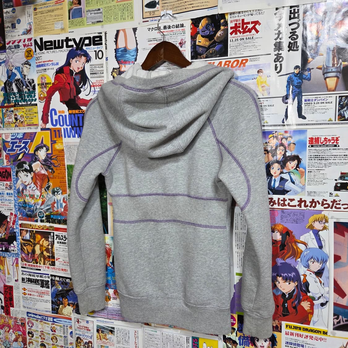 디젤 퍼플 오버록 스터드 슬림핏 후드집업 상품이미지6