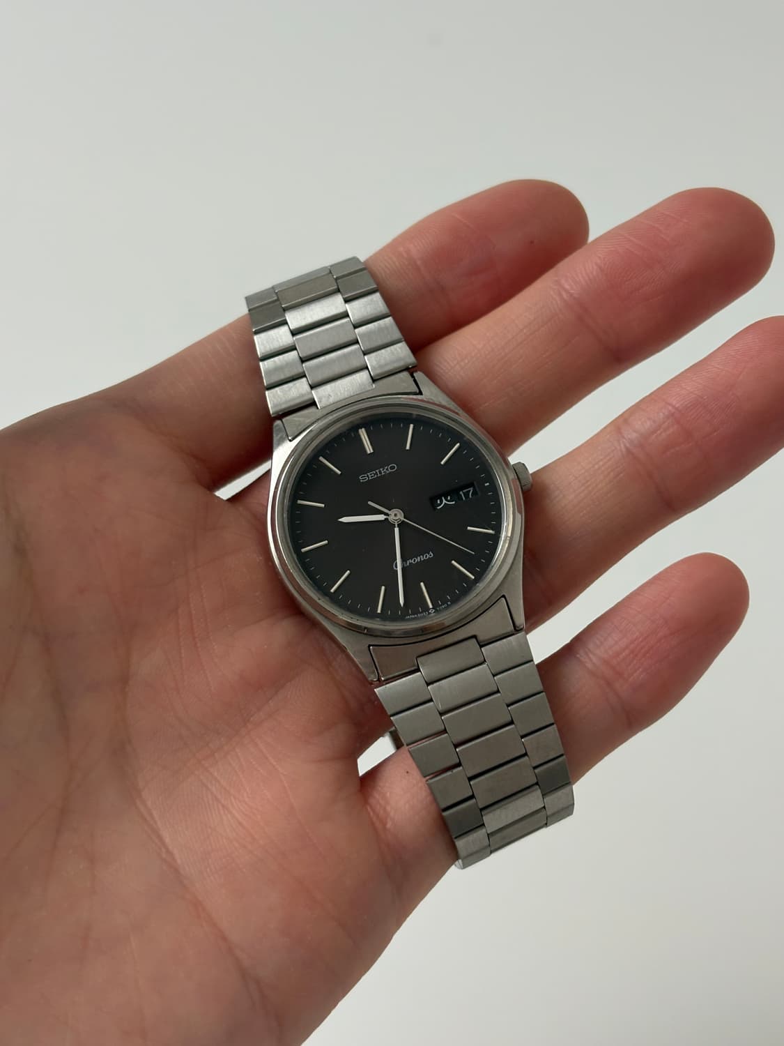 1980s Chronos Black Dial Silver Quartz 상품이미지2