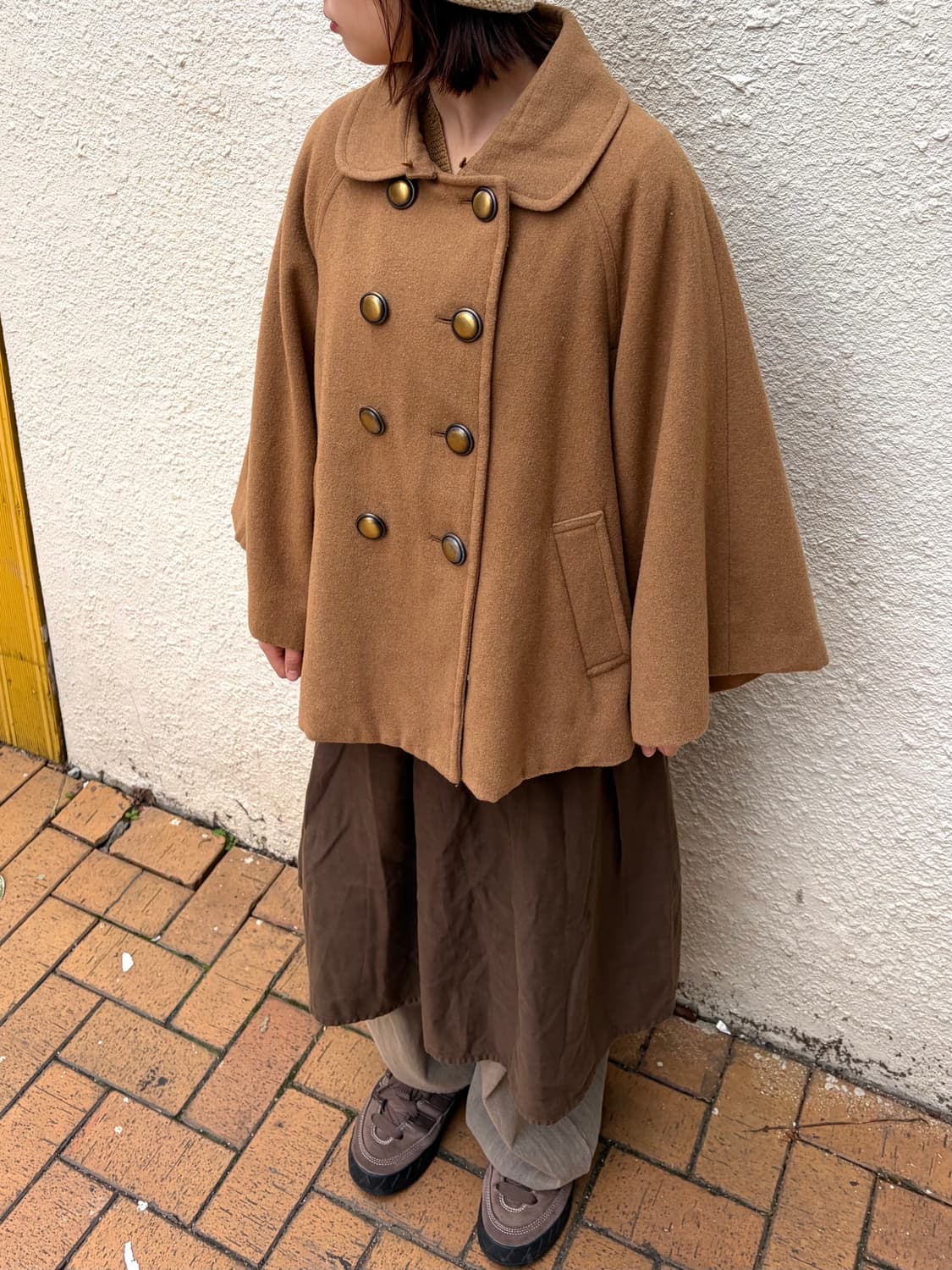 일본 빈티지 모리걸 퍼 케이프 코트 상품이미지2