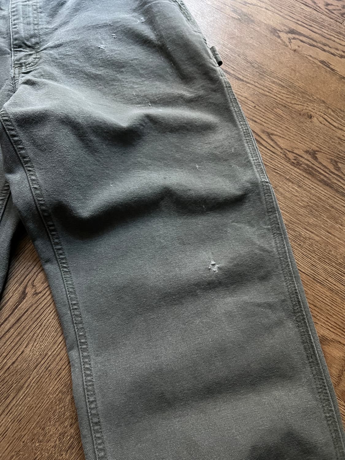 [36]칼하트 USA 빈티지 워싱 모스그린 싱글니 워크 팬츠 M10 상품이미지4