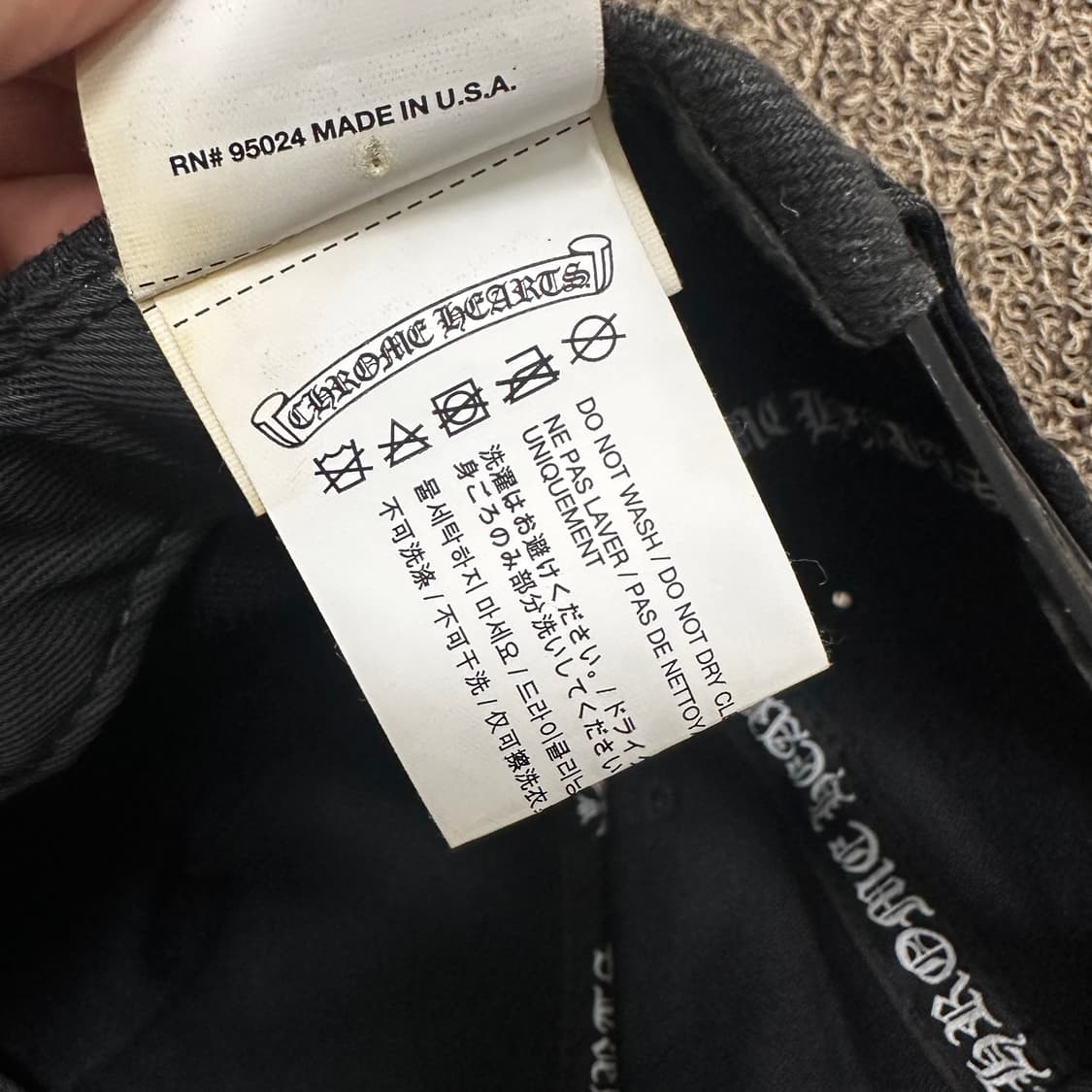 크롬하츠 바인대거 볼캡 모자 블랙 상품이미지6