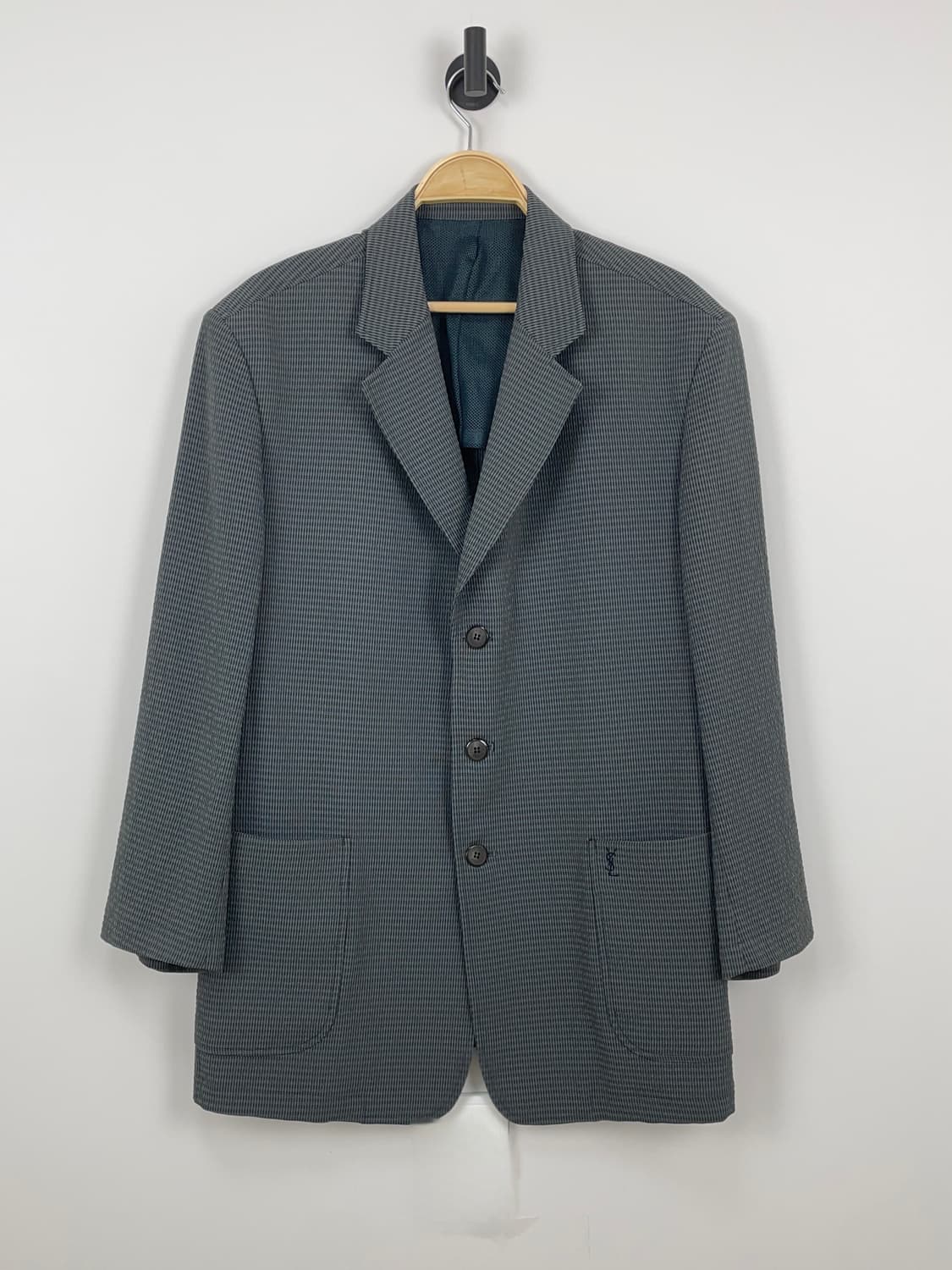 입생로랑(Yves Saint Laurent) 쁘띠 체크 로고 자수 자켓 상품이미지2