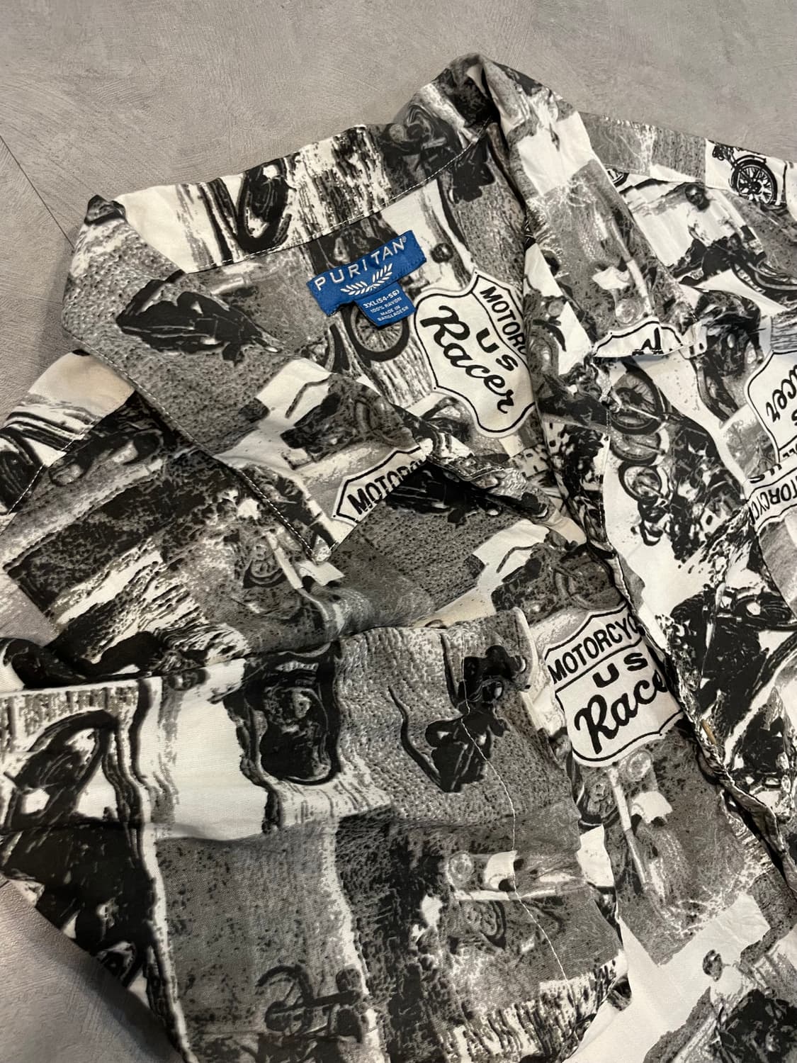 바이크 프린팅 셔츠 (100) 상품이미지2