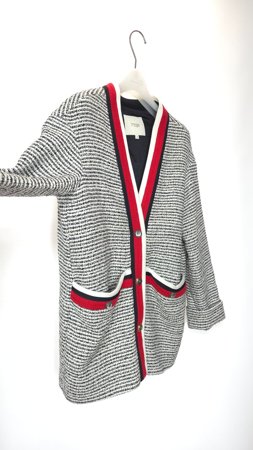 마쥬 루즈핏 글리터 트위드 자켓 가디건 38 사이즈 상품이미지5