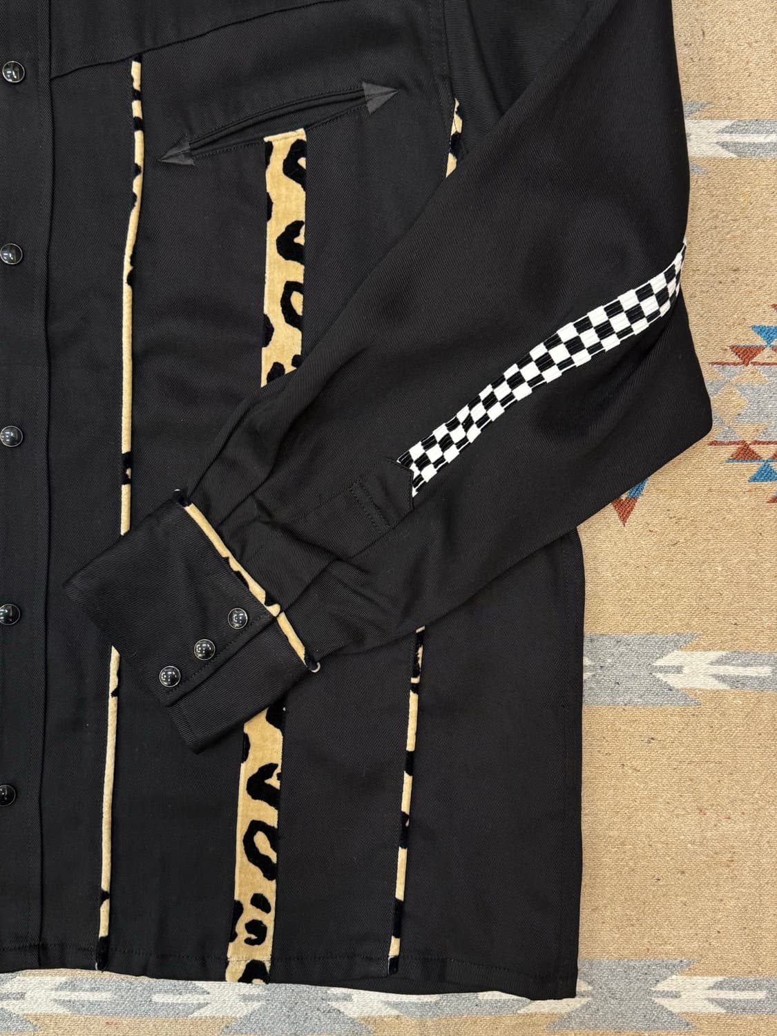 [L] 와코마리아 웨스턴 셔츠 롱 슬리브 블랙 상품이미지4