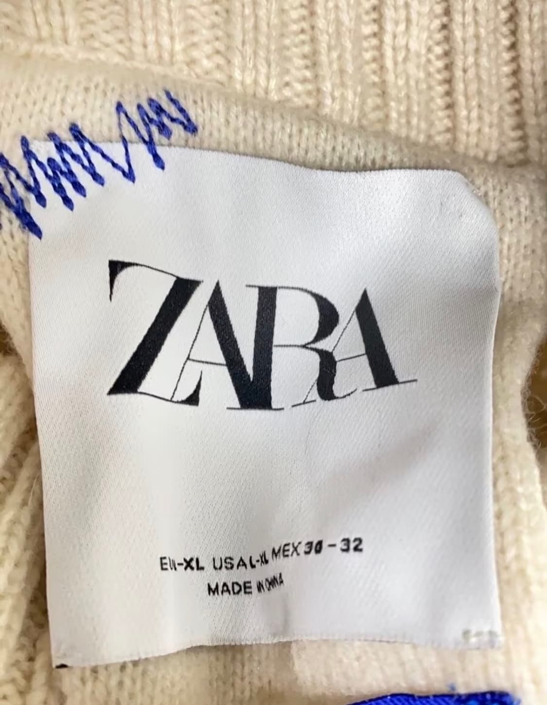 자라 x 아더에러 패치워크 오버사이즈 니트 스웨터 크림 상품이미지5