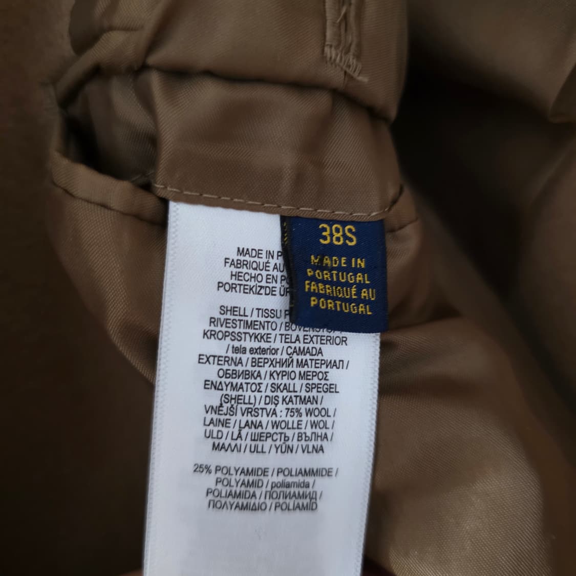 폴로 랄프로렌 싱글 브레스티드 울코트 브라운 상품이미지7