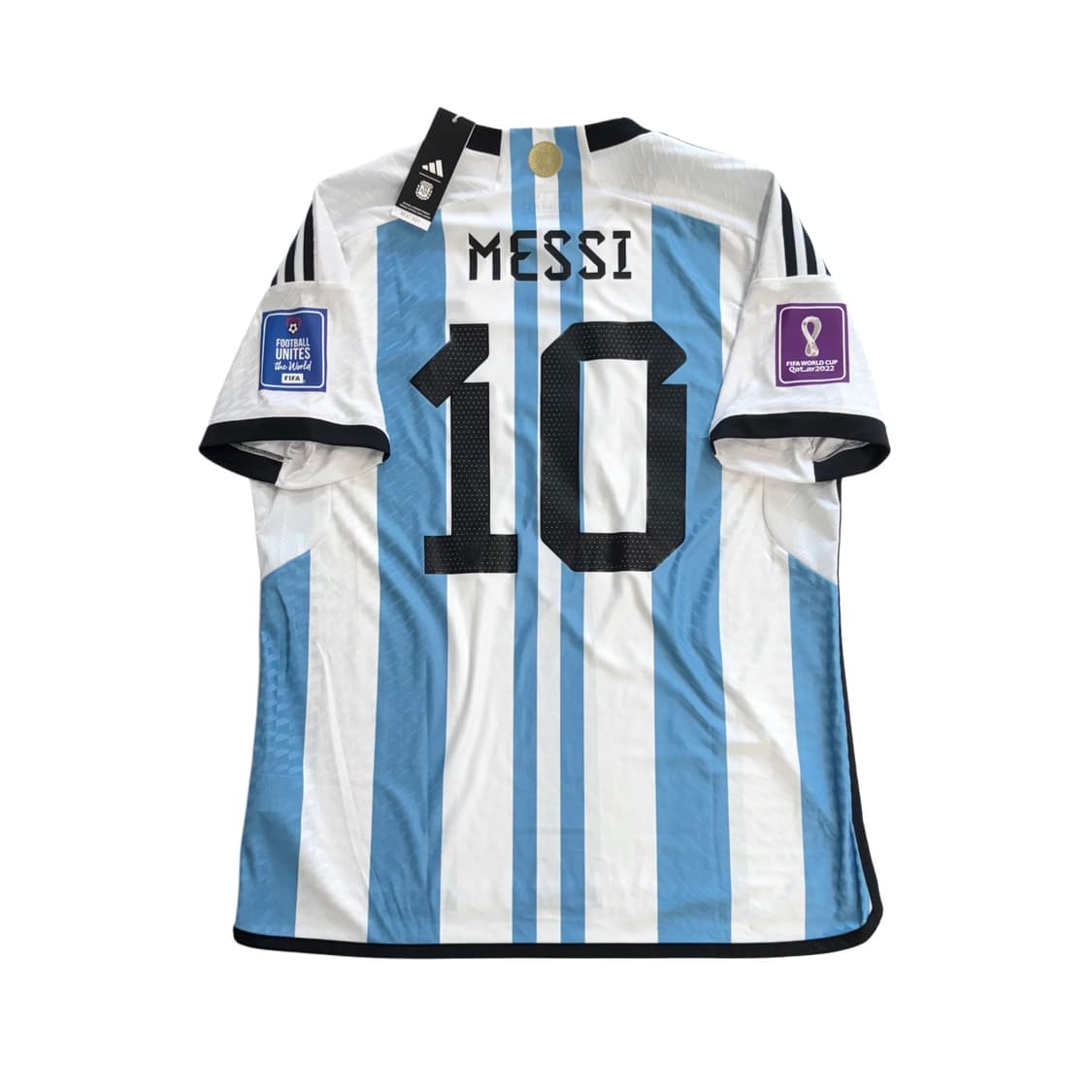 아디다스 22 24 아르헨티나 홈 어센틱 메시 카타르 월드컵 우승 유니폼 상품이미지2