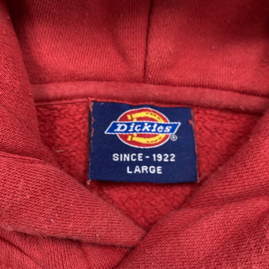 디키즈 레드 컬러 y2k 빅로고 후드티 상품이미지3