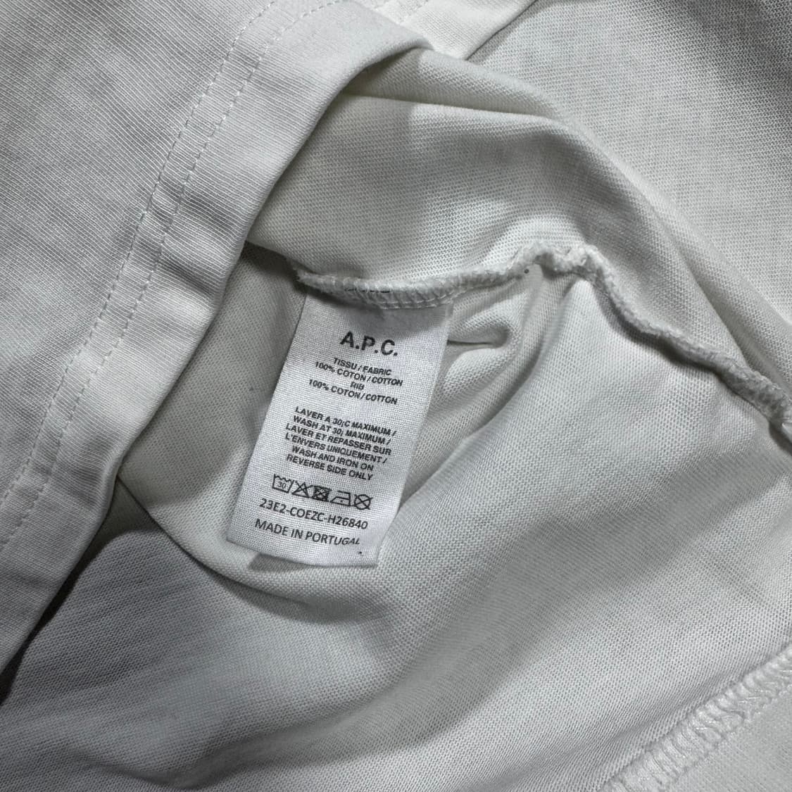 A.P.C. 아페쎄 화이트 티셔츠 XL 상품이미지5