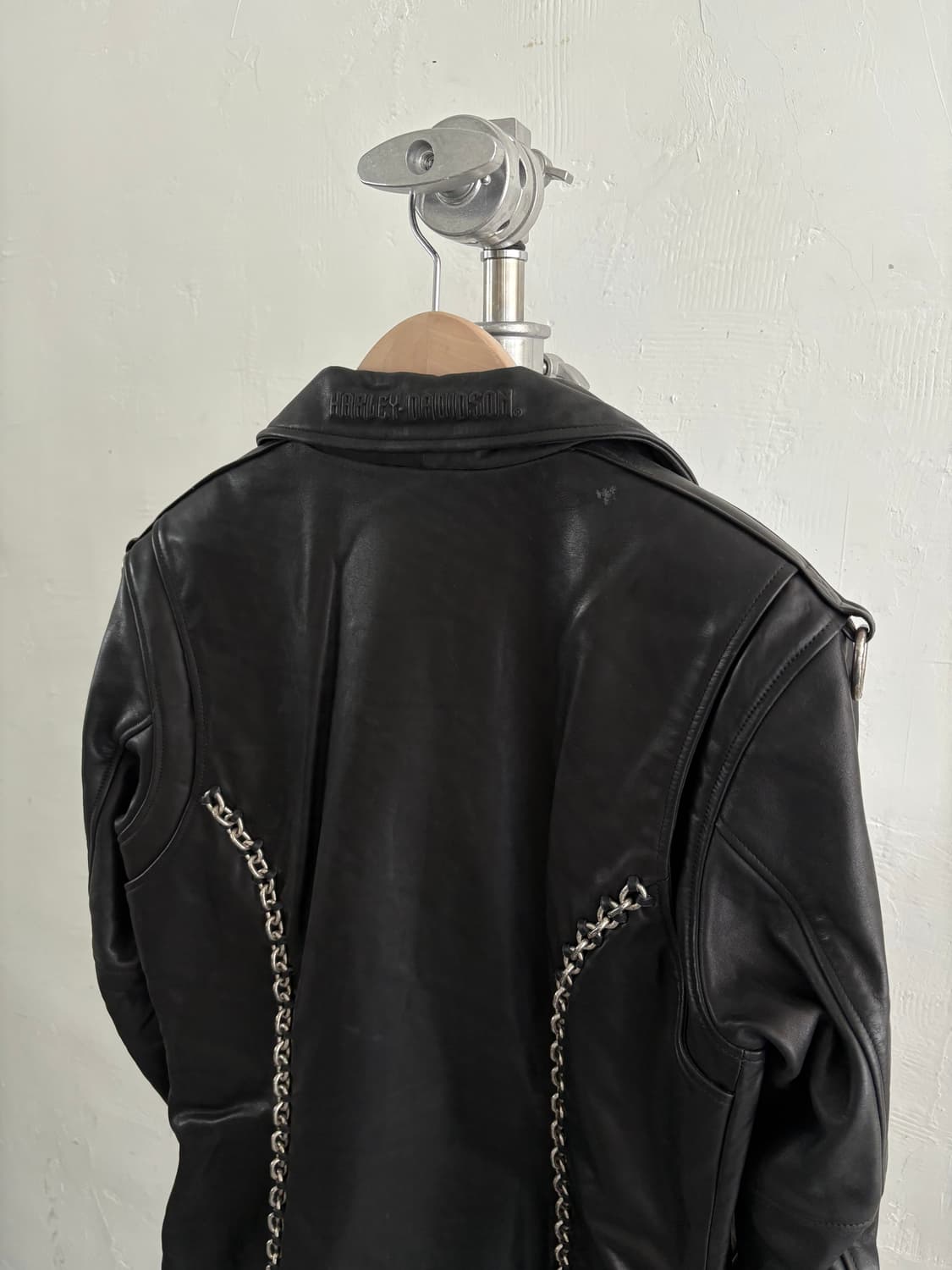 Harley-Davidson 할리 데이비슨 체인 레더 라이더 자켓 상품이미지8