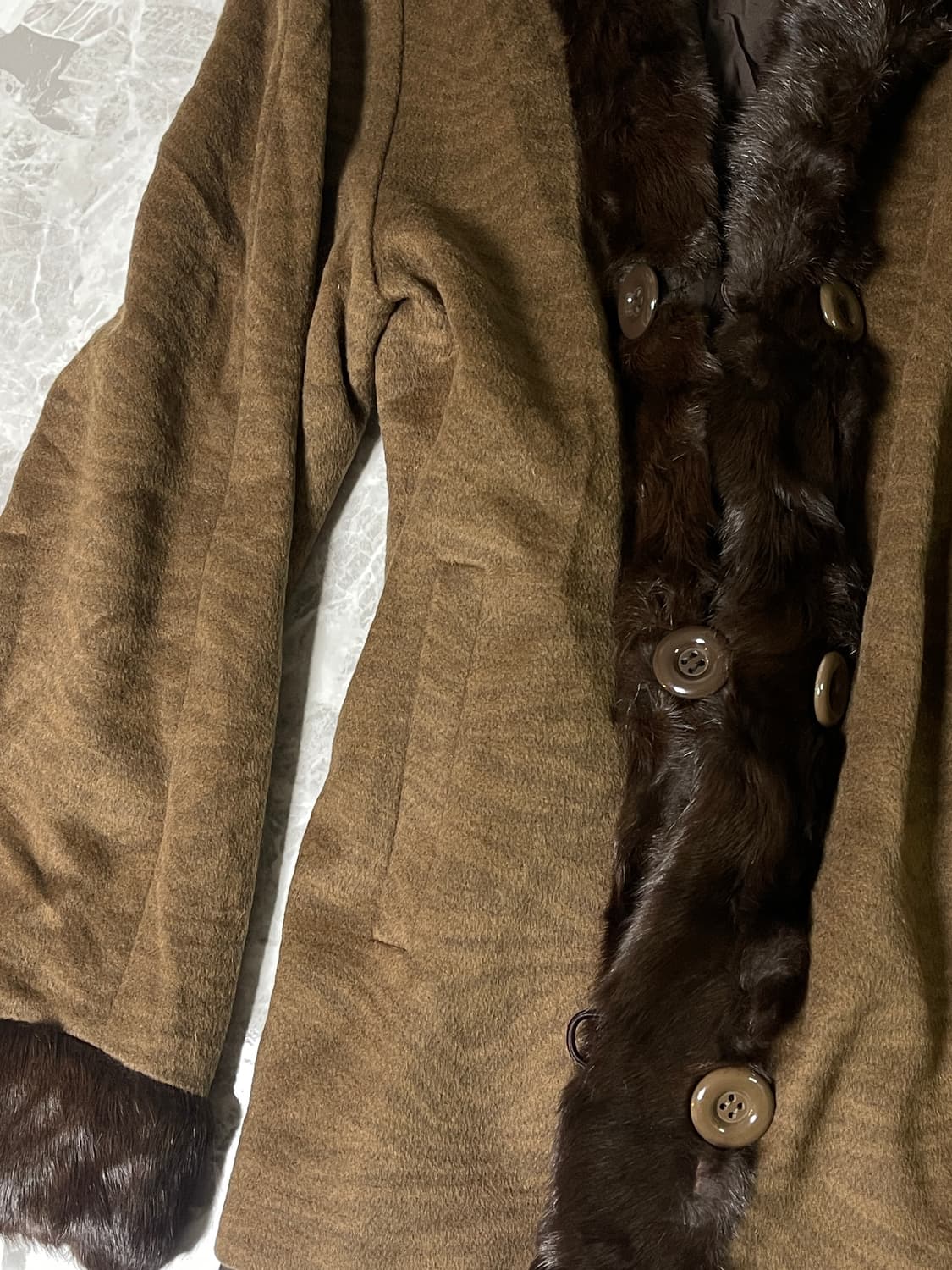 fur button jacket 상품이미지3