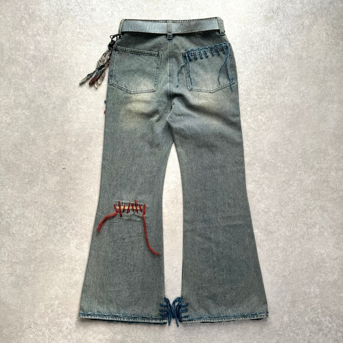 TΣist Hand Stitch Denim Flare Pants/Blue 상품이미지2