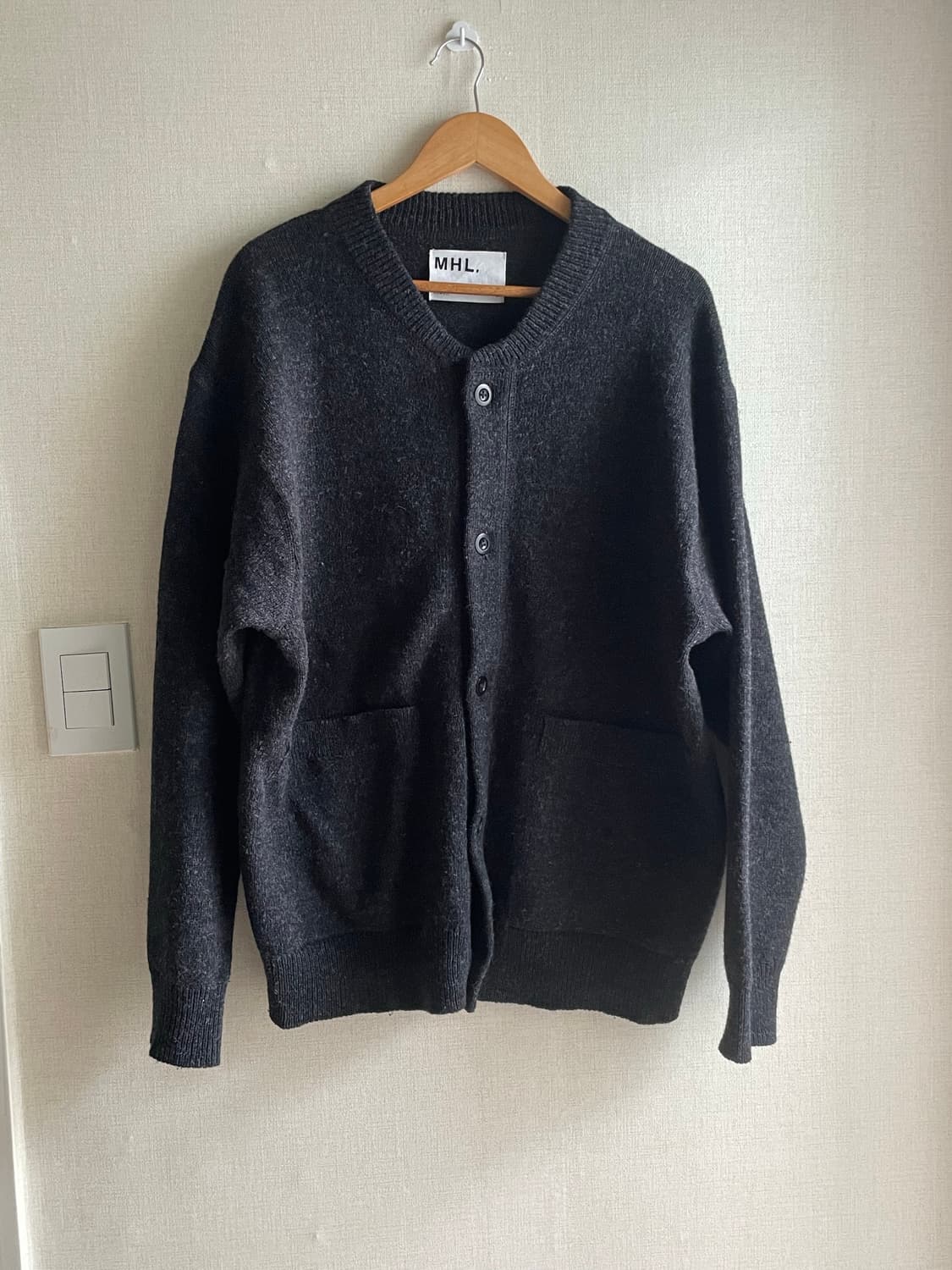 MHL 마가렛호웰 파인 셔틀랜드 울 가디건 L 상품이미지3
