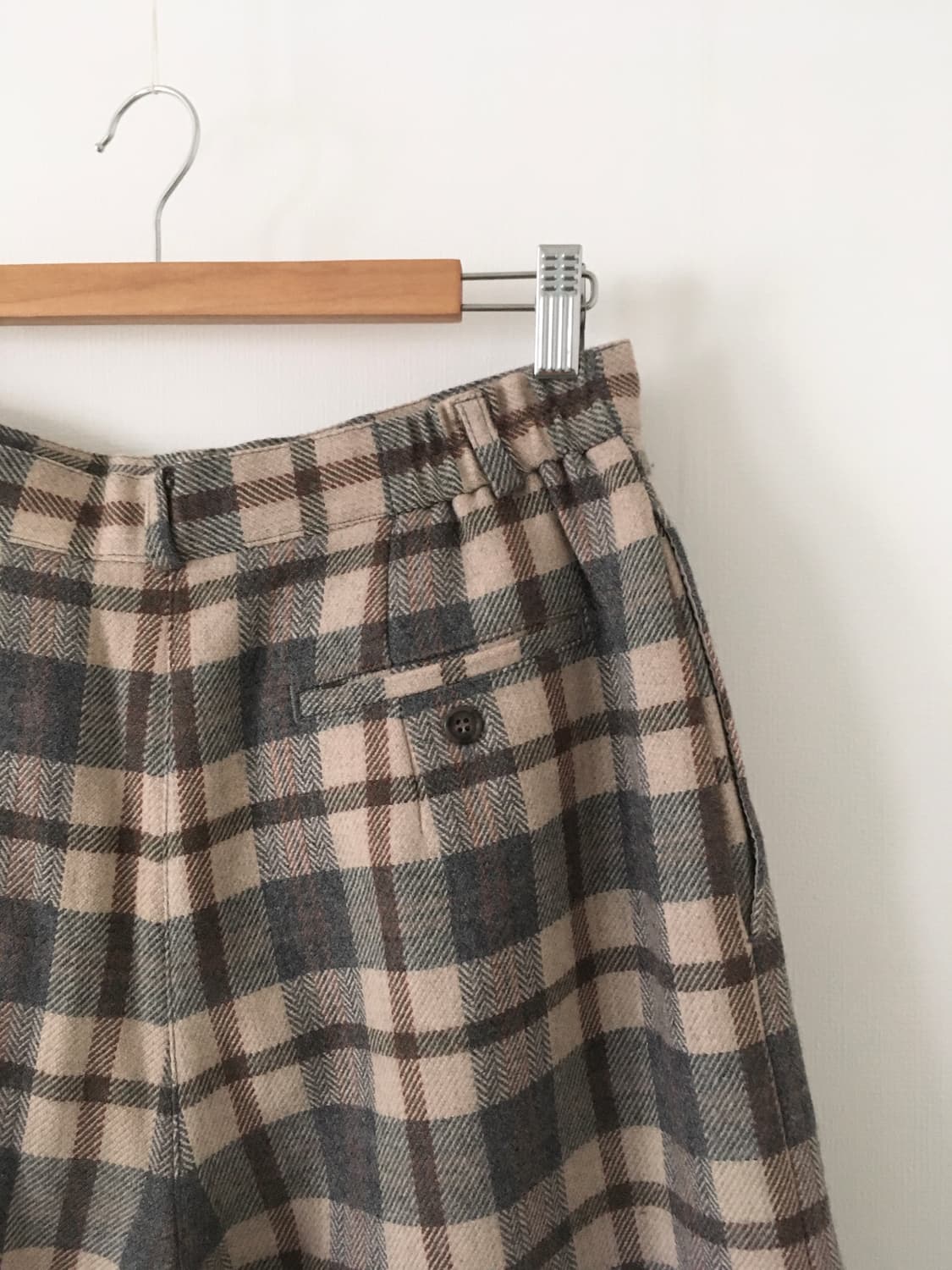 beige check half pants 상품이미지5